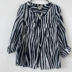 EUC | Anne Klein Animal Print Blouse | Sz M